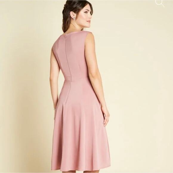 ModCloth Your Luxe-y Day Rose Satin MIDI Dress | sz 6 | NWT - Picture 3 of 6